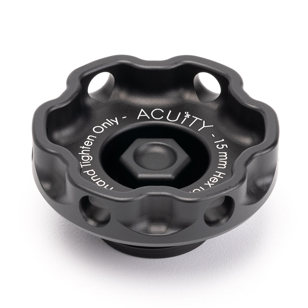 ACUITY Instruments Podium Oil Cap in Satin Black for Hondas/Acuras