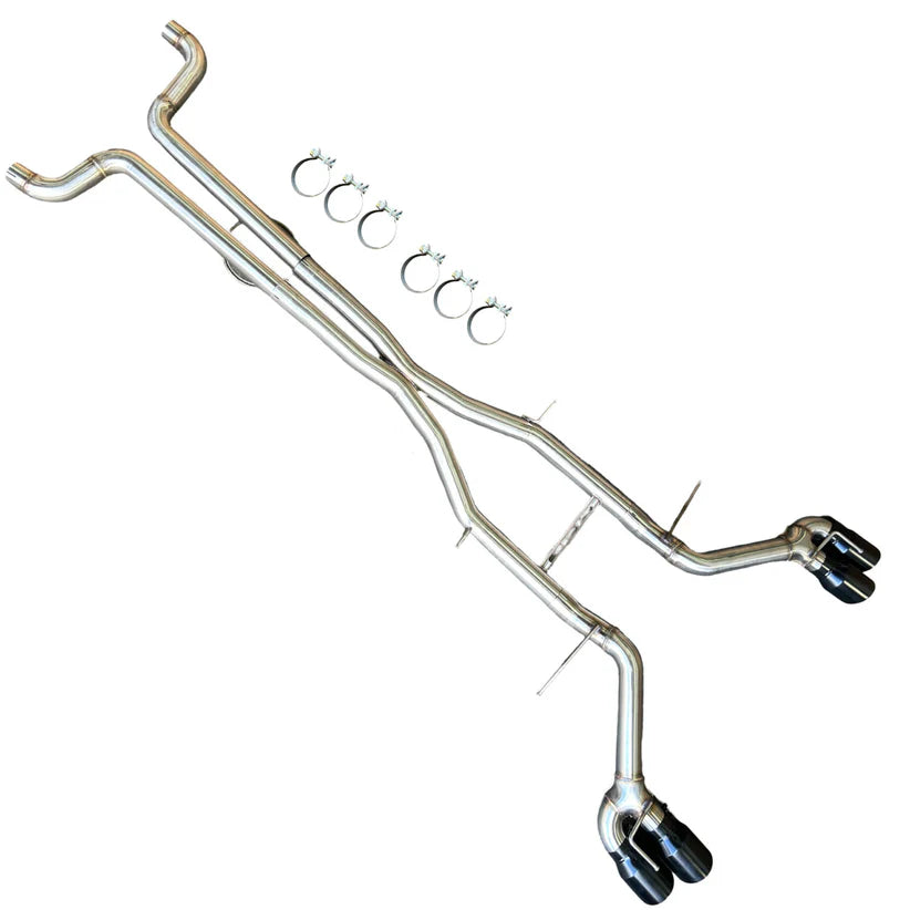 BULL BOOST PERFORMANCE 3” STAINLESS TRACK CATBACK EXHAUST SYSTEM CHEVROLET CAMARO SS / ZL1 / LT1 6.2L V8 (2016–2024) – TRACK EDITION (BLACK SMOKE TIPS)