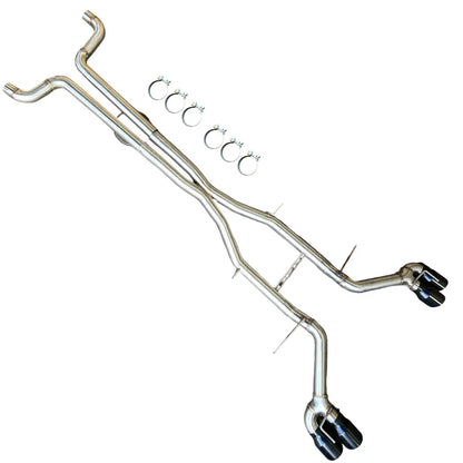 BULL BOOST PERFORMANCE 3” STAINLESS TRACK CATBACK EXHAUST SYSTEM CHEVROLET CAMARO SS / ZL1 / LT1 6.2L V8 (2016–2024) – TRACK EDITION (BLACK SMOKE TIPS)