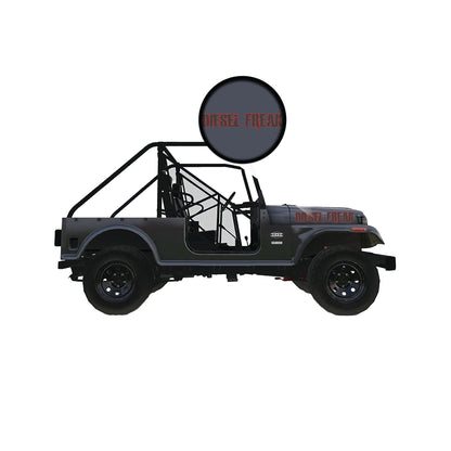 Blackout Diesel Freak With Red Outline -  Tailgate and Hood