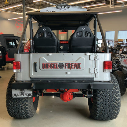 Blackout Diesel Freak With Red Outline -  Tailgate and Hood
