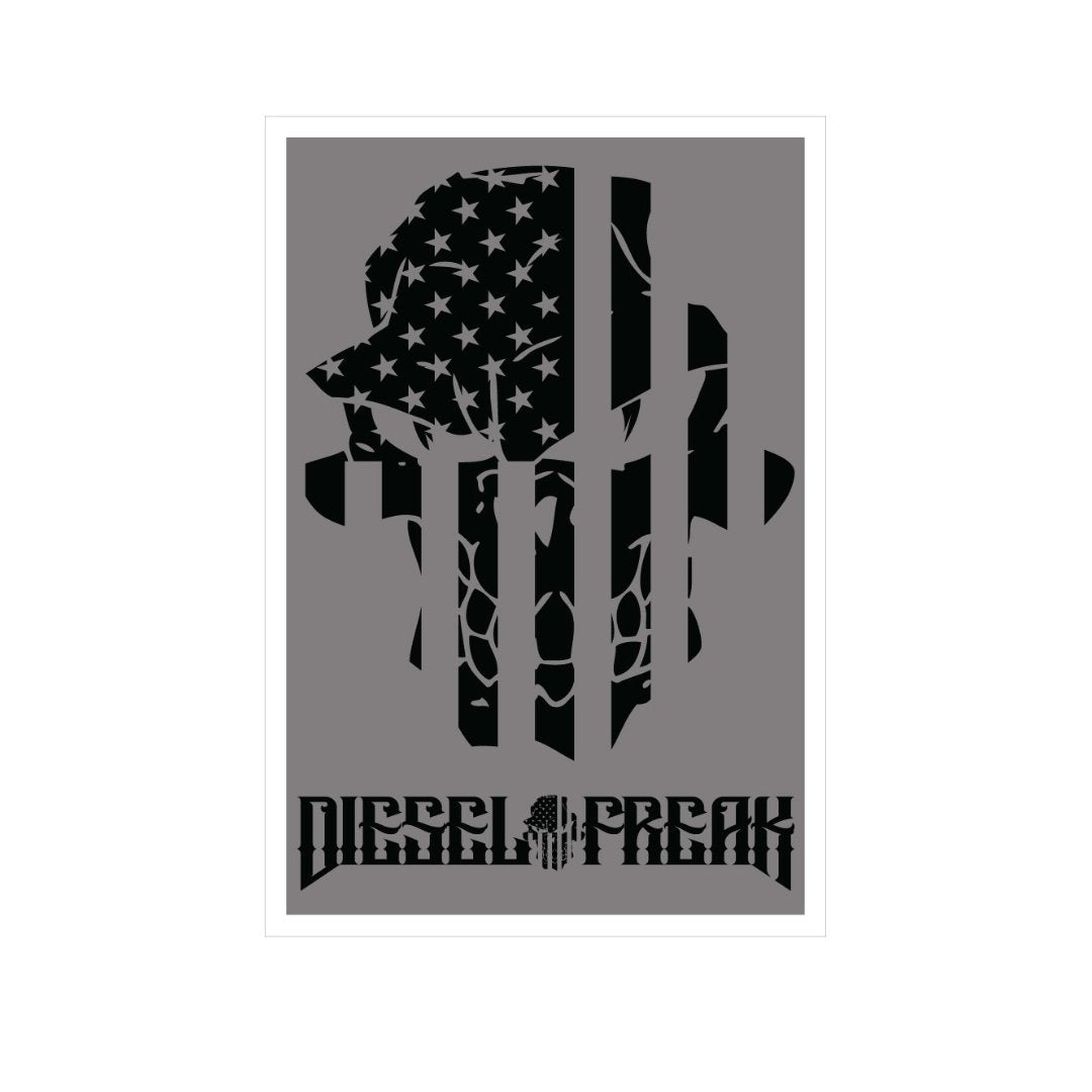 Diesel Freak Blackout Flag Skully Banner