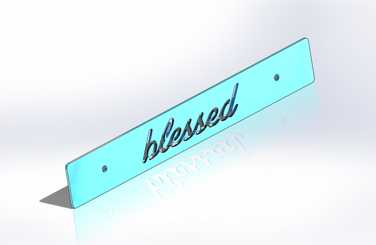 CARBON FIBER CNCed Blessed Front License Plate Delete for Subaru WRX Impreza STi