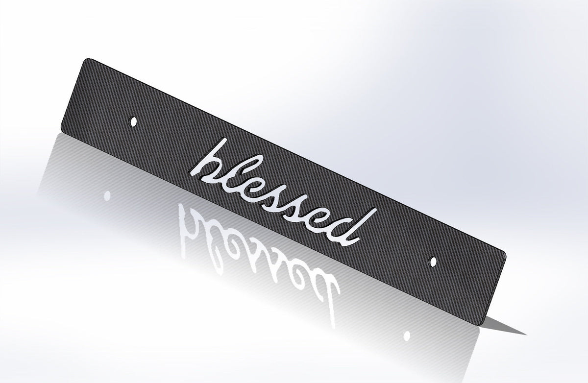 CARBON FIBER CNCed Blessed Front License Plate Delete for Subaru WRX Impreza STi