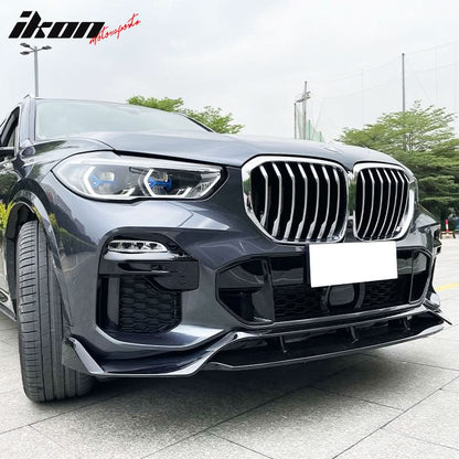 Fits 19-21 BMW  G05 X5 M Sport Front Bumper Lip Spoiler 4pc Gloss