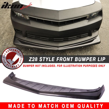 2014-2015 Chevy Camaro SS Z28 Style Front Bumper Lip Carbon Fiber CF