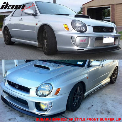 2002-2003 Subaru Impreza DP Style Unpainted Black Front Bumper Lip PU