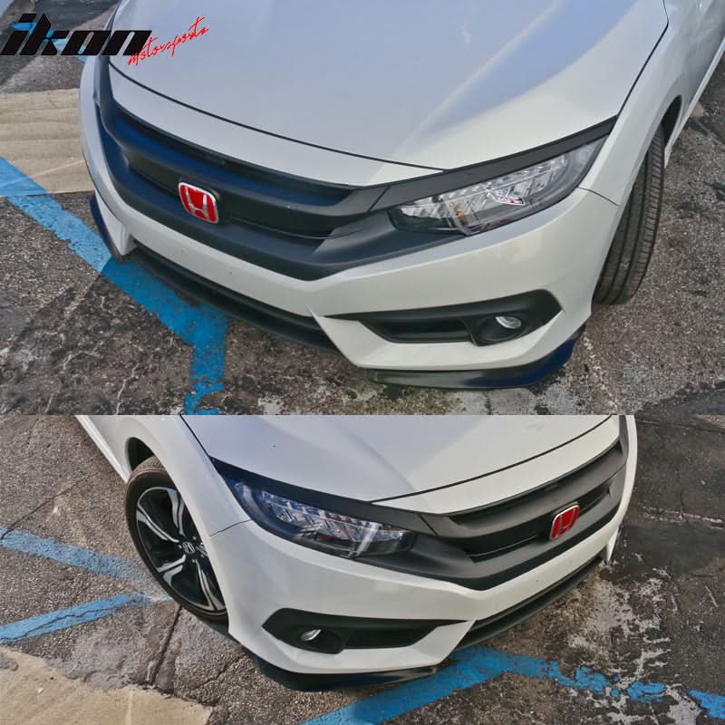 Universal 24x4" IKON Style Add On Front Bumper Lip Splitter PP 2PCS