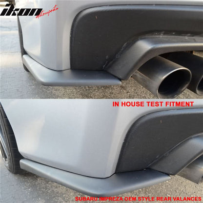 2015-2021 Subaru WRX STI Style Unpainted Rear Spat Valance Lip ABS
