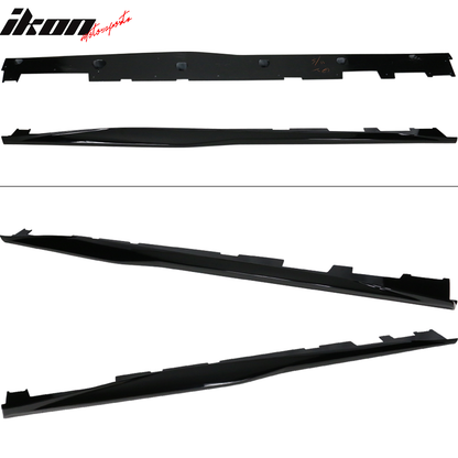 2016-2024 Chevy Camaro ZL1 Style Gloss Black Side Skirts ABS