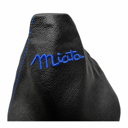 Custom Embroidery Leather Shift Boot Cover For Mazda MX-5 MK1 2005 2006 2007 2008 2009