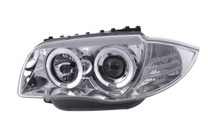 BMW 1-series E81 E82 E87 E88 Chrome Angel Eyes Headlight Set (2004 to 2011)
