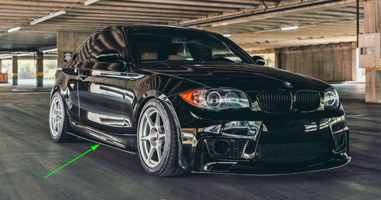 BMW 128i / 135i (2007-2013) E82 Carbon Fiber Side Skirt Extensions