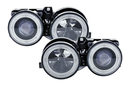 BMW 3-series E30 2/4 door. Black Angel Eyes Headlight Set (1987-1991)
