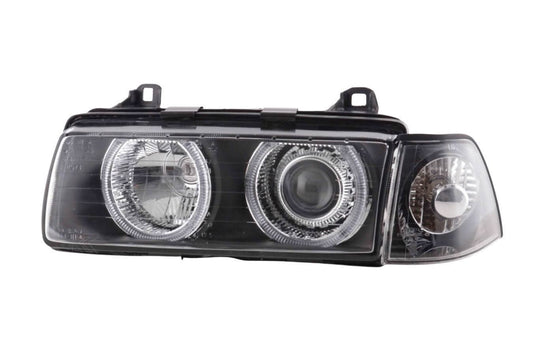 BMW 3-series E36 Coupe/Convertible Black Angel Eye Headlights (1992-1998)