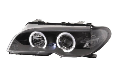 BMW 3-series E46 Coupe/Convertible Black Xenon Angel Eyes Headlights (2003-2005)