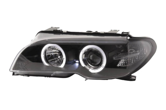 BMW 3-series E46 Coupe/Convertible Black Xenon Angel Eyes Headlights (2003-2005)