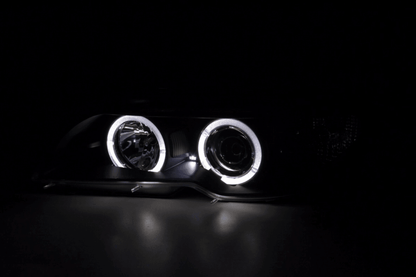 BMW 3-series E46 Coupe/Convertible Black Xenon Angel Eyes Headlights (2003-2005)