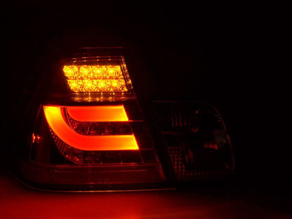 BMW 3-series E46 Sedan Chrome/Clear LED LightBar Taillights Set- Facelift (2002-2005)
