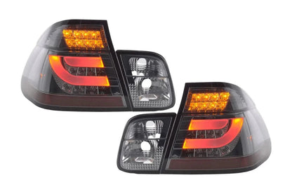 BMW 3-series E46 Sedan Chrome/Smoked LED LightBar Taillights Set- Facelift (2002-2005)