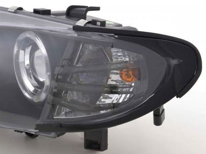 BMW 3-series E46 Sedan/Touring Black Angel Eyes Headlight Set (2002-2005)