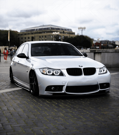 BMW 3-series E90 E91 Black U LED Headlights (2005-2012)