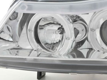BMW 3-series E90 E91 Chrome Angel Eyes LED Headlight Set (2005-2012)