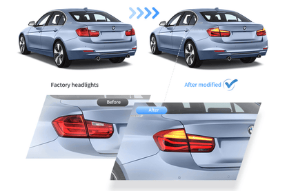BMW 3-Series F30 F35 F80 6th Gen - LCI Style LED Tail Lights Upgrade (2012-2019)