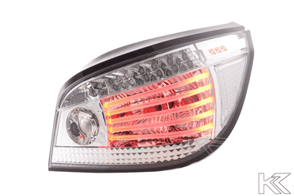 BMW 5-series E60 Sedan Chrome Clear LED Taillights Set (2004-2007)