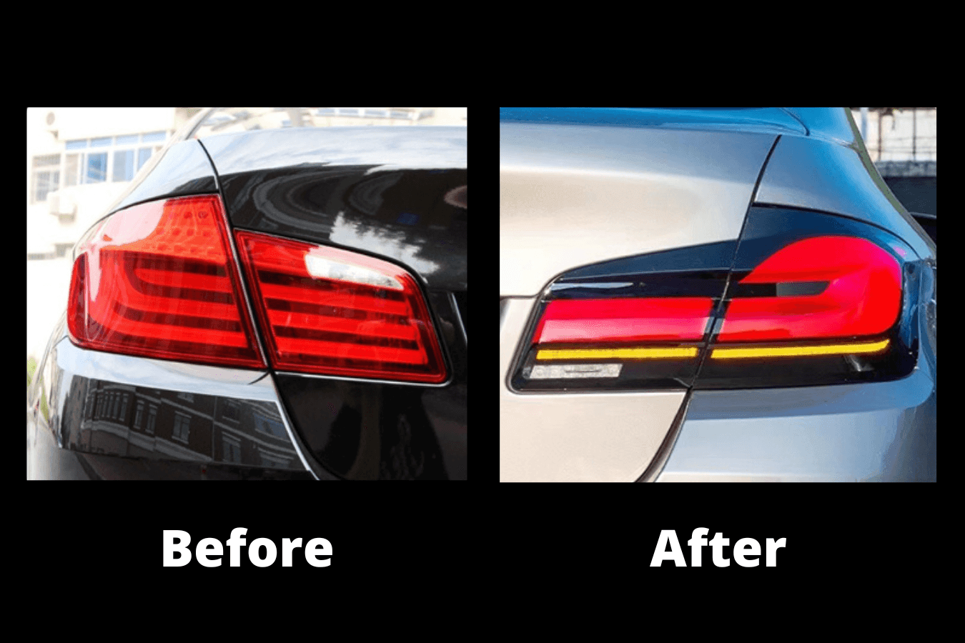 BMW 5-Series F10 F18 Clear (G30 Style) Tail Lights 2011-2017