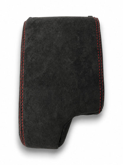 Charcoal Black Alcantara 9002 Console Armrest Cover For BMW E36 E46 1994-2006