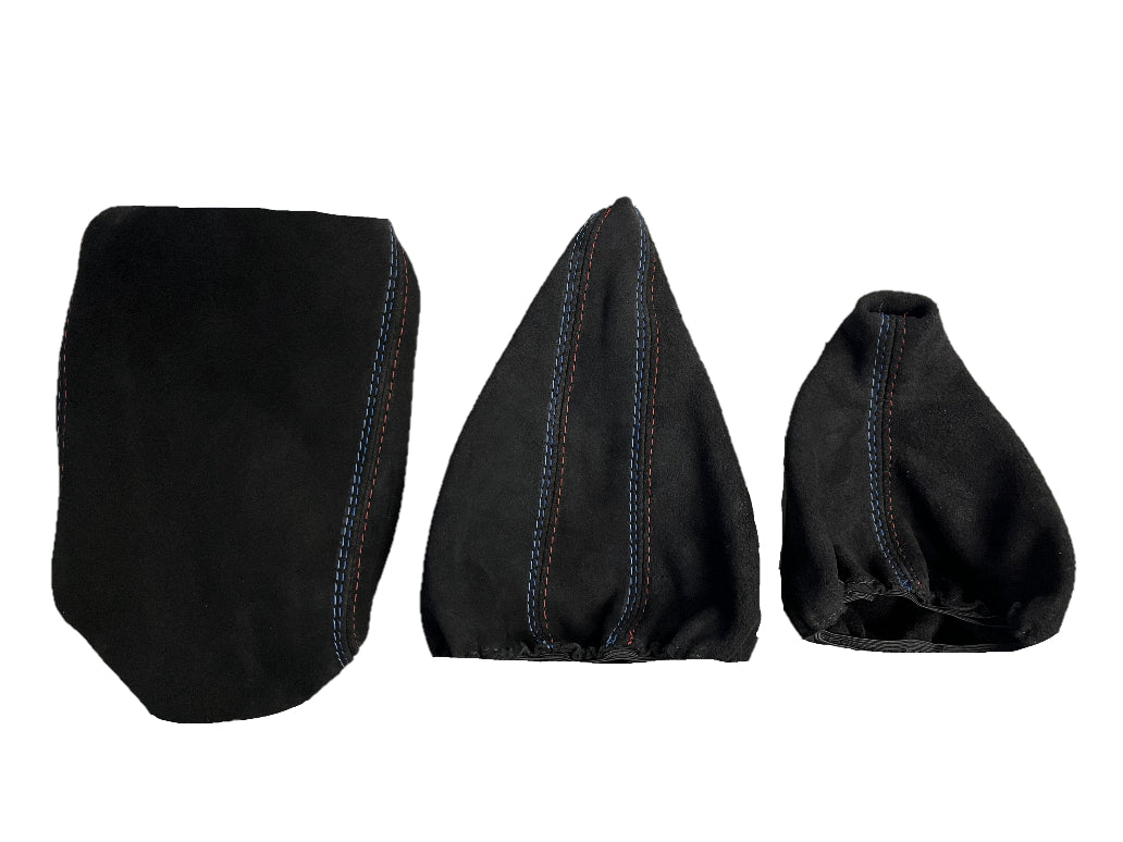 Genuine SUEDE Parking Brake Shift Boot & Console Cover In M/Stitch For 1991-2005 BMW E36 46