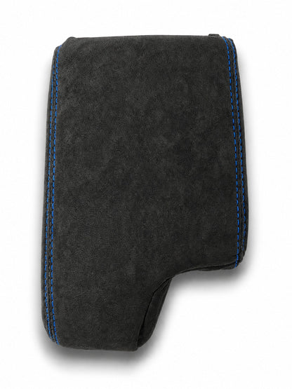 Charcoal Black Alcantara 9002 Console Armrest Cover For BMW E36 E46 1994-2006