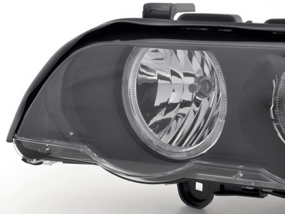 BMW E53 X5 Black OE+ Angel Eye Headlights - (2000-2003)