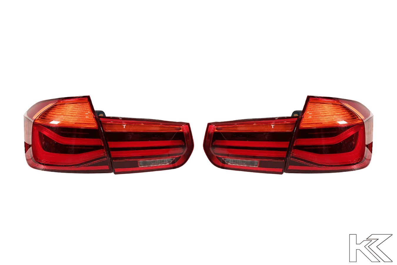 BMW F30 3 Series Sedan LCI Japan Style (Amber) LED Tail Lights - 4 Pieces (2012-2015)