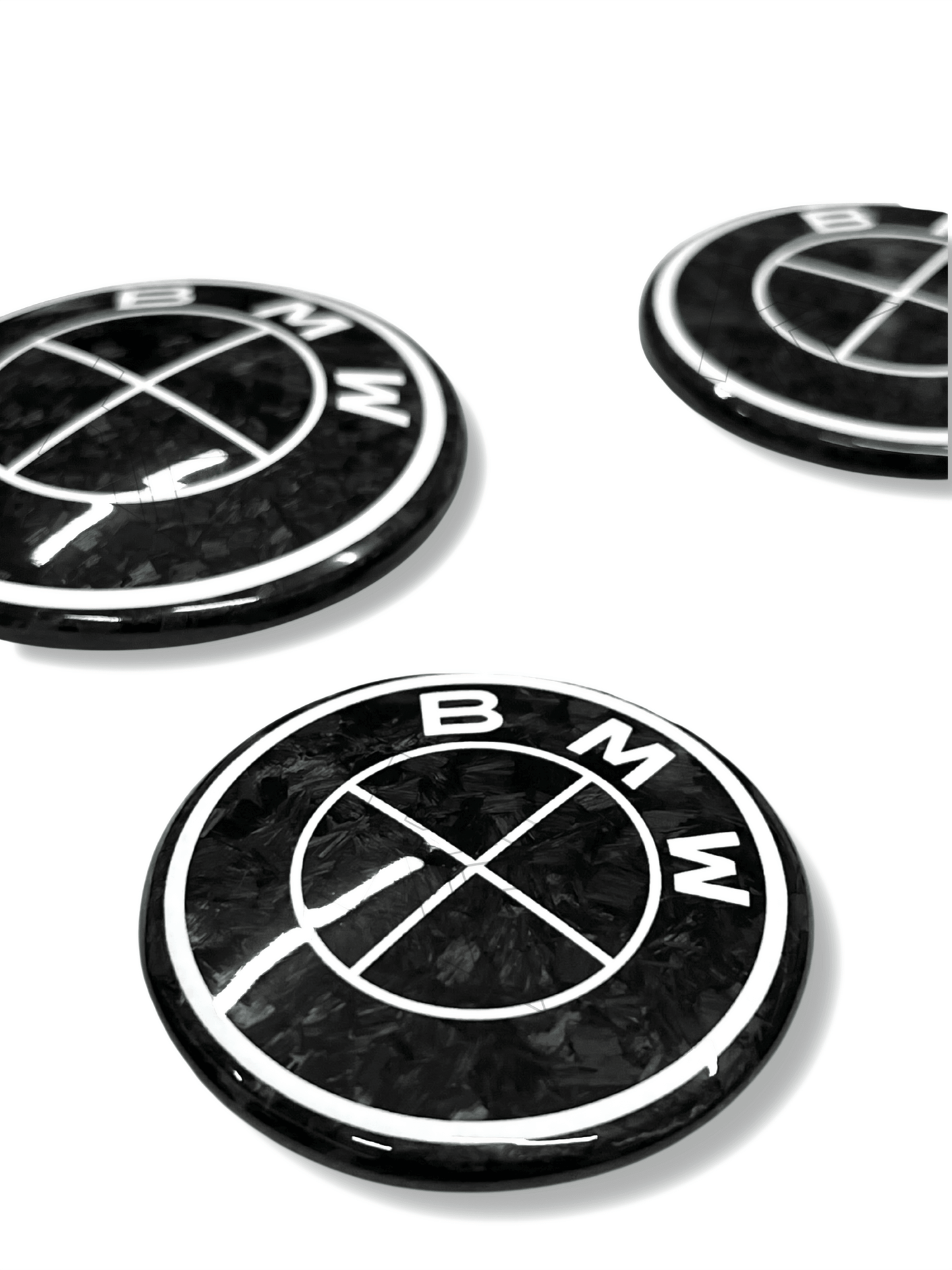 BMW Roundel Emblem Covers - Forged Carbon Fiber Style Emblem