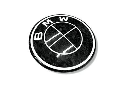 BMW Roundel Emblem Covers - Forged Carbon Fiber Style Emblem