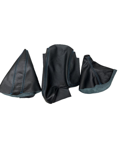 For 1991-2005 BMW E36 E46 3 Series Genuine Leather Console Armrest Shift & Handbrake Boot Cover