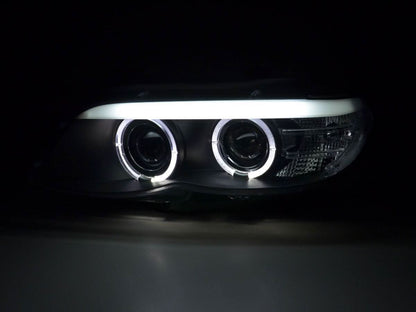BMW X5 E53 Xenon Black Angel Eye LED Headlights (2003-2006)