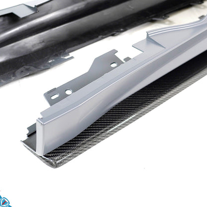 2014-2020 BMW 4 Series & M3/M4 (F32/F33/F80/F82) M Performance Style Carbon Fiber Side Skirt Extensions | FYBR Aerodynamics
