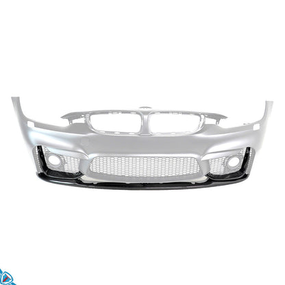 2014-2020 BMW 4 Series (F32/F33/F36) M Performance Style Carbon Fiber 3-Piece Front Lip (M4 Conversion Bumper Only) | FYBR Aerodynamics