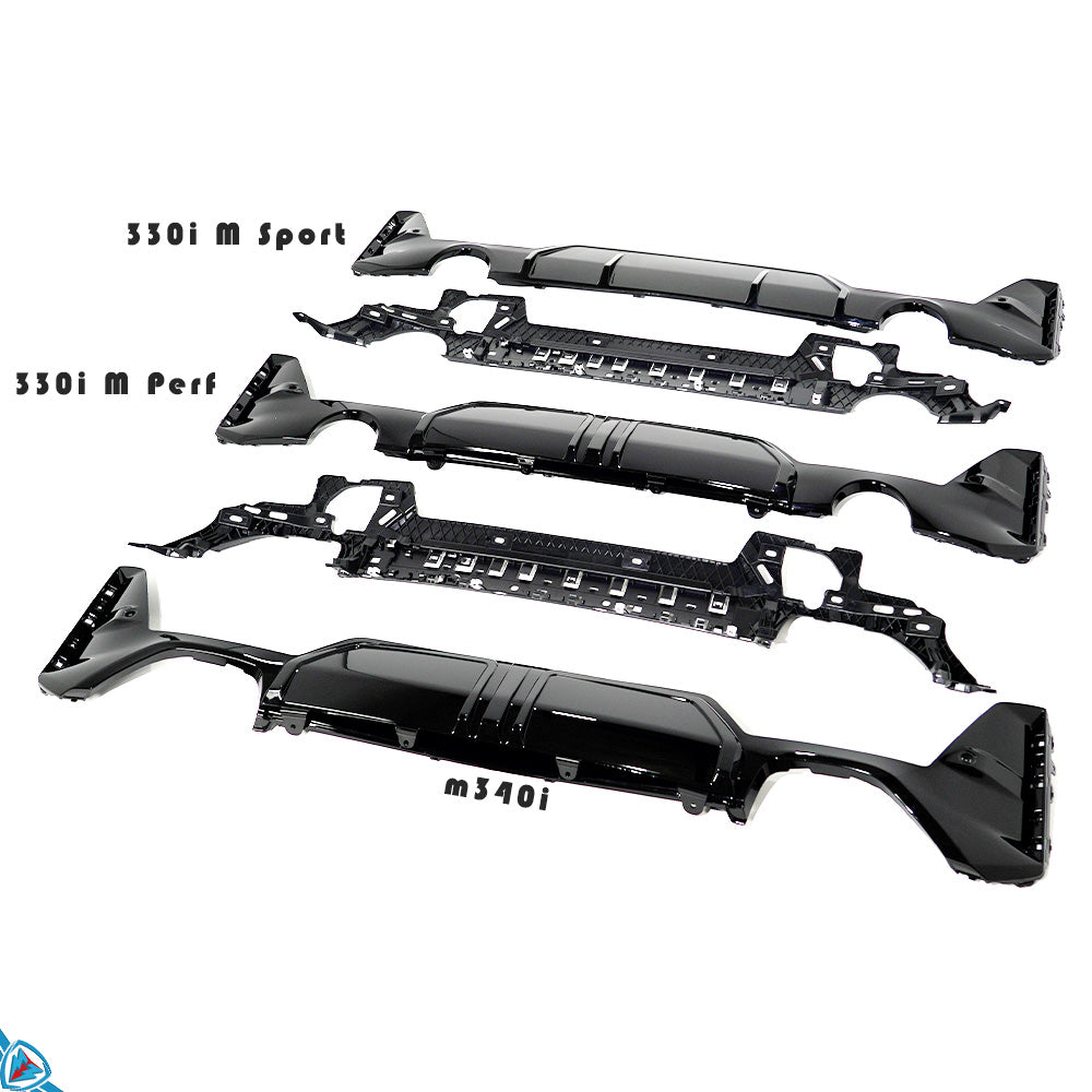 2023-2026 BMW 3 Series LCI (G20) M Sport Style Polypropylene Rear Bumper Conversion Kit | E3Tuning