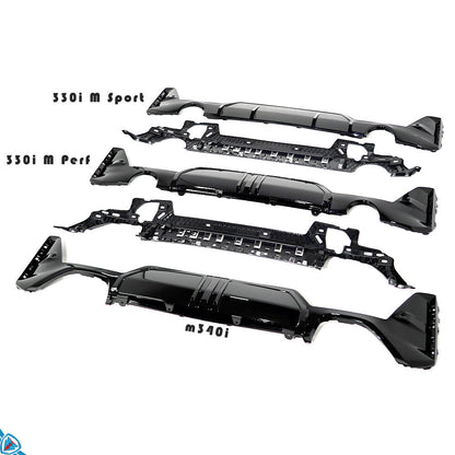 2023-2026 BMW 3 Series LCI (G20) M Sport Style Polypropylene Rear Bumper Conversion Kit | E3Tuning