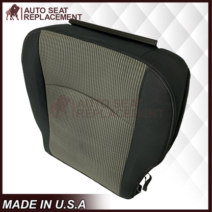 2009-2012 Dodge Ram SLT Front Bottom Replacement Cloth Seat Cover In Dark Gray