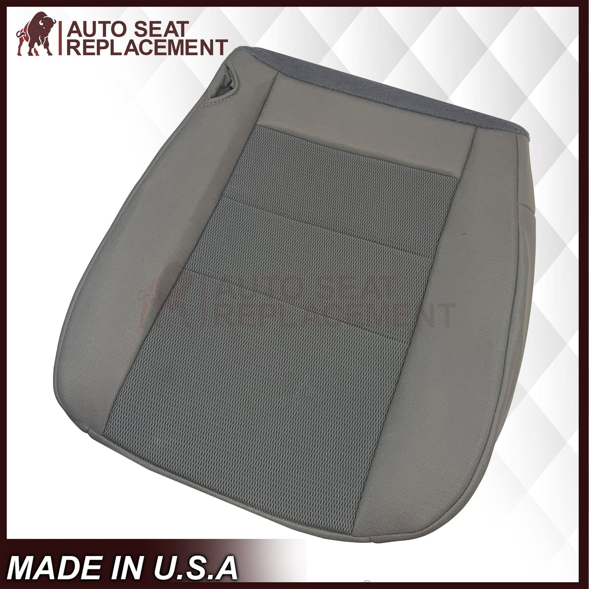 2003-2007 Ford F250 F350 Lariat Seat Cover in Medium Flint Gray Cloth Fabric