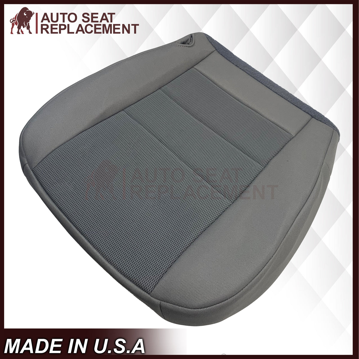 2003-2007 Ford F250 F350 Lariat Seat Cover in Medium Flint Gray Cloth Fabric