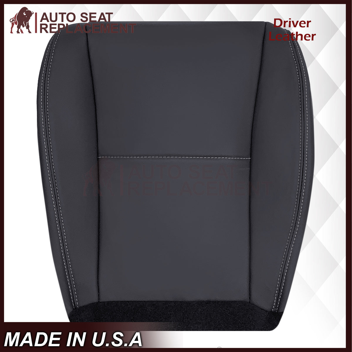2014-2016 For Subaru Forester Leather Driver OR Passenger Bottom Seat Cover In Platinum Gray