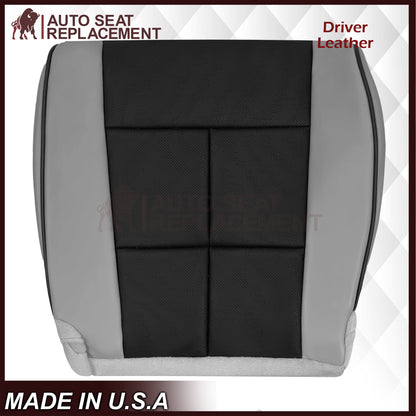 2007 - 2014 Lincoln Navigator Bottom Seat Cover in 2 Tone Gray & Black Leather or Vinyl