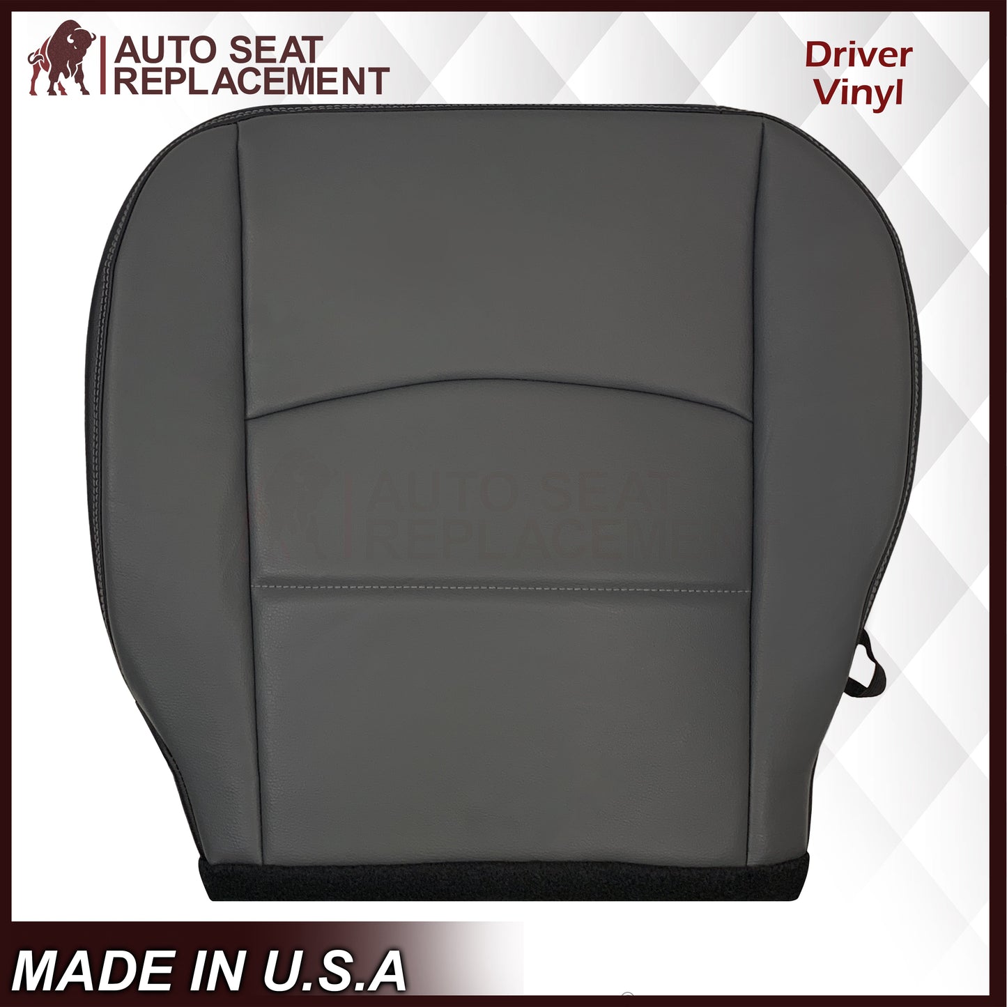 2019-2024 For Dodge Ram ST Driver or Passenger Bottom Leatherette (Synthetic Leather) Seat Cover In Diesel Gray