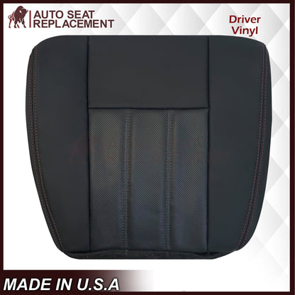 2008 - 2020 For Dodge Grand Caravan Front Pattern #2 Replacement Seat Cover W/ Red Stitching